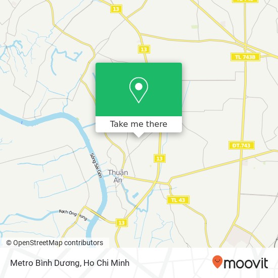 Metro Bình Dương map