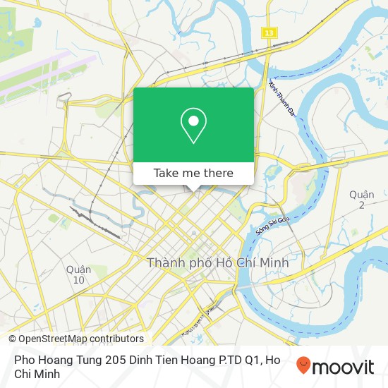 Pho Hoang Tung 205 Dinh Tien Hoang P.TD Q1 map