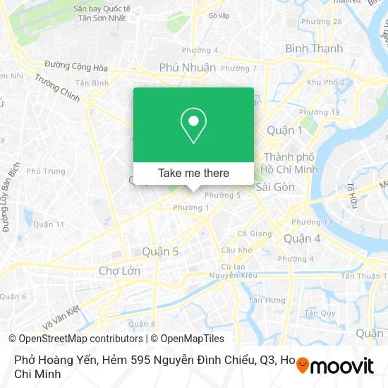 Phở Hoàng Yến, Hẻm 595 Nguyễn Đình Chiểu, Q3 map