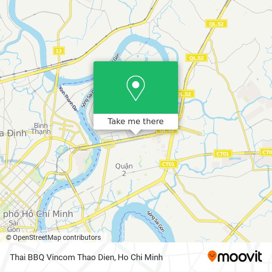 Thai BBQ Vincom Thao Dien map