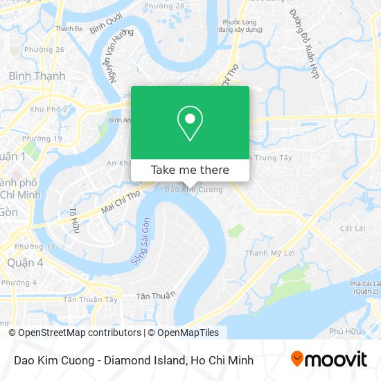 Dao Kim Cuong - Diamond Island map