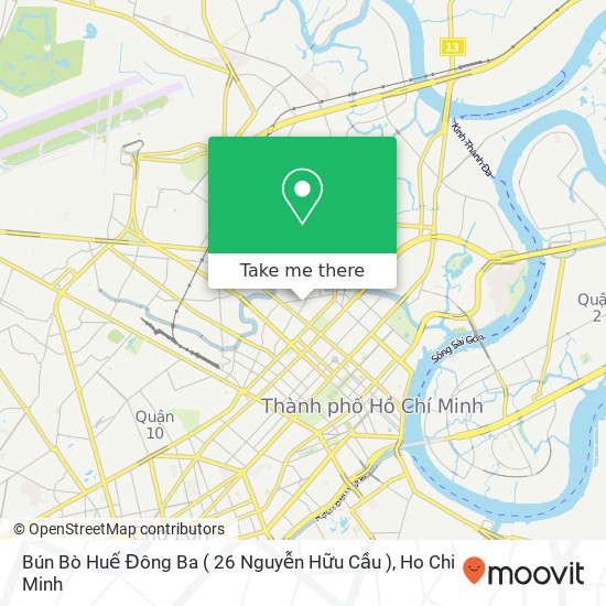 Bún Bò Huế Đông Ba ( 26 Nguyễn Hữu Cầu ) map