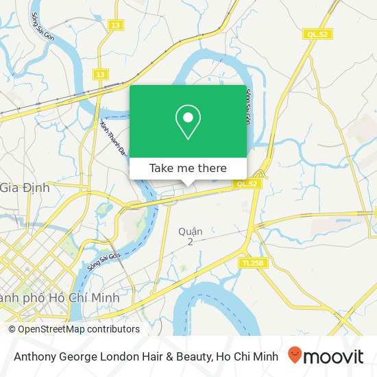 Anthony George London Hair & Beauty map