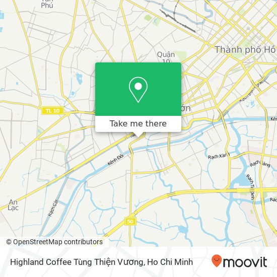 Highland Coffee Tùng Thiện Vương map