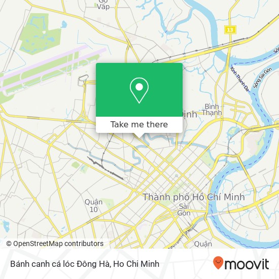 Bánh canh cá lóc Đông Hà map