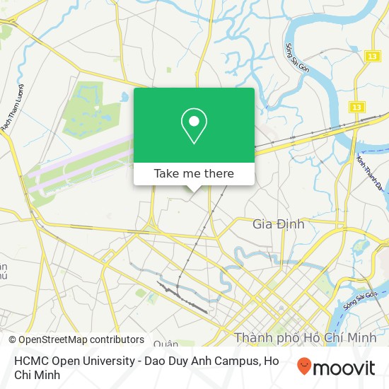 HCMC Open University - Dao Duy Anh Campus map