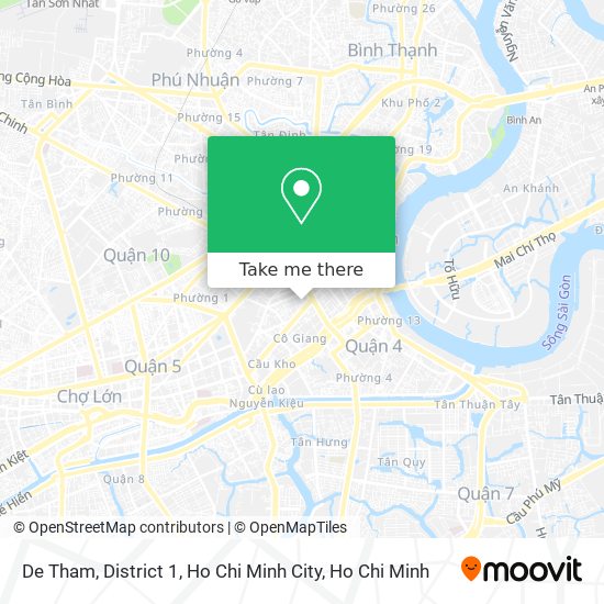 De Tham, District 1, Ho Chi Minh City map