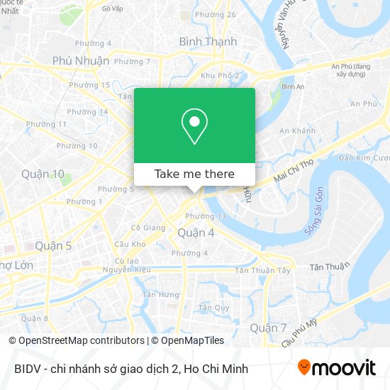 BIDV - chi nhánh sở giao dịch 2 map