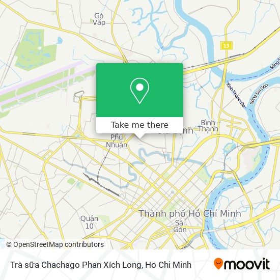 Trà sữa Chachago Phan Xích Long map