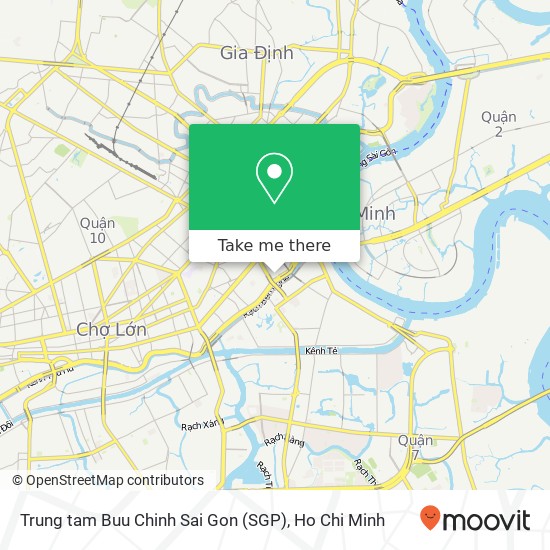 Trung tam Buu Chinh Sai Gon (SGP) map