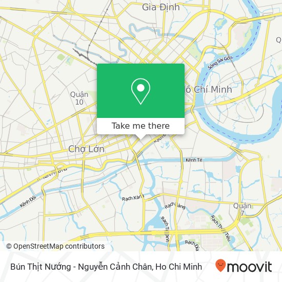 Bún Thịt Nướng - Nguyễn Cảnh Chân map