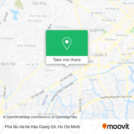 Phá lấu vỉa hè Hậu Giang Q6 map