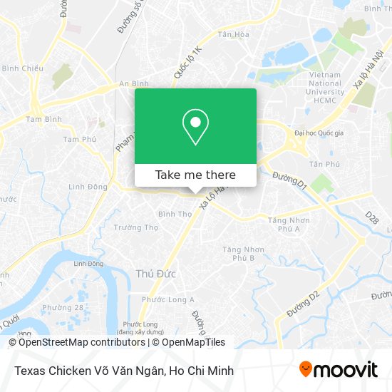 Texas Chicken Võ Văn Ngân map