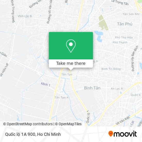 Quốc lộ 1A 900 map