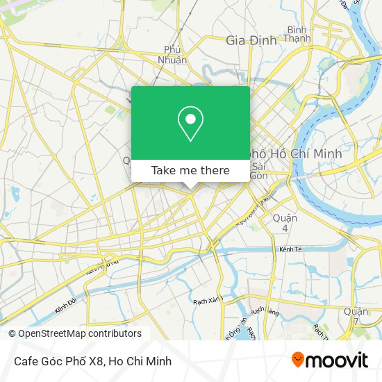 Cafe Góc Phố X8 map