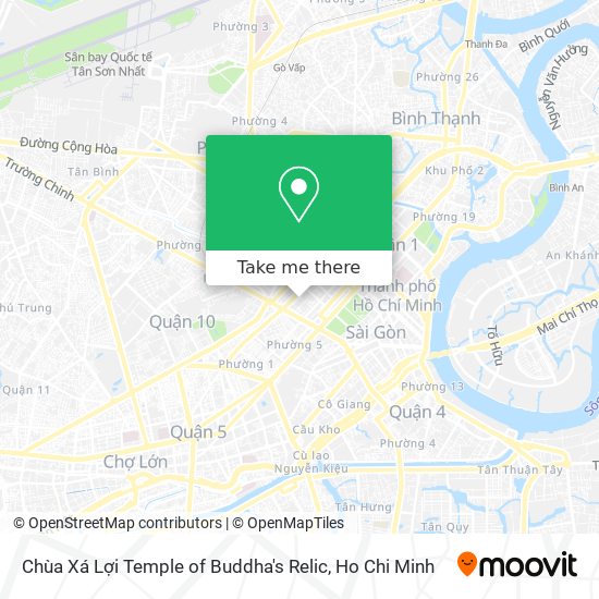 Chùa Xá Lợi Temple of Buddha's Relic map