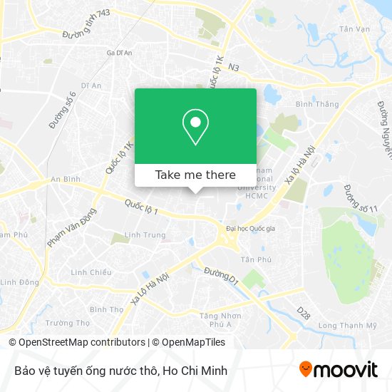 Bảo vệ tuyến ống nước thô map