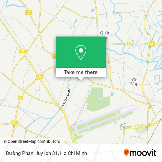Đường Phan Huy Ích 31 map