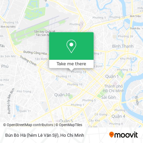 Bún Bò Hà (hẻm Lê Văn Sỹ) map