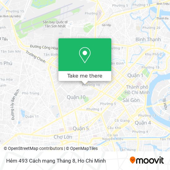 Hẻm 493 Cách mạng Tháng 8 map