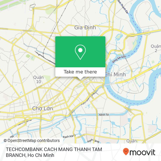 TECHCOMBANK CACH MANG THANH TAM BRANCH map