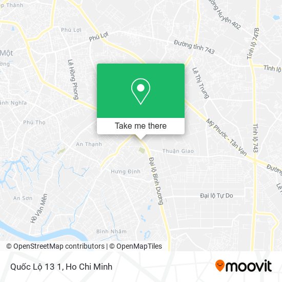 Quốc Lộ 13 1 map