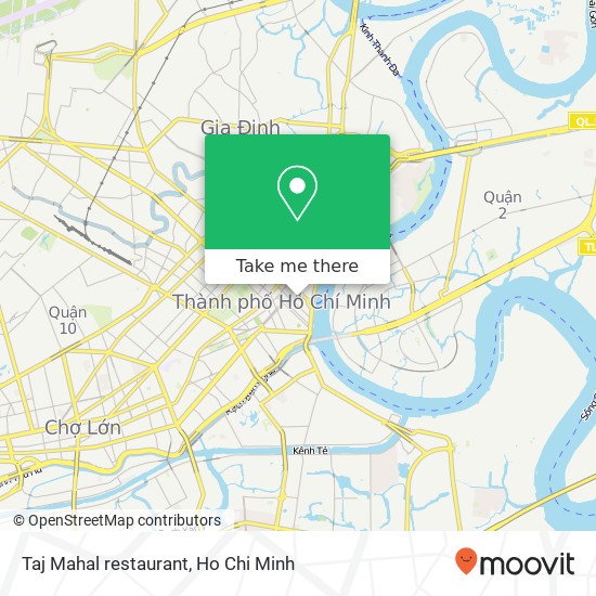 Taj Mahal restaurant map