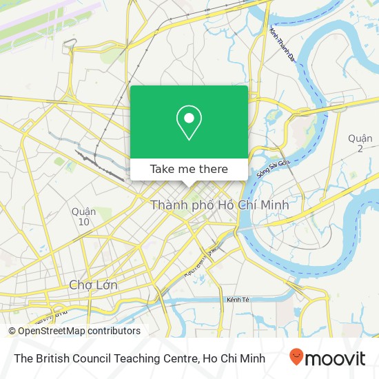 The British Council Teaching Centre map