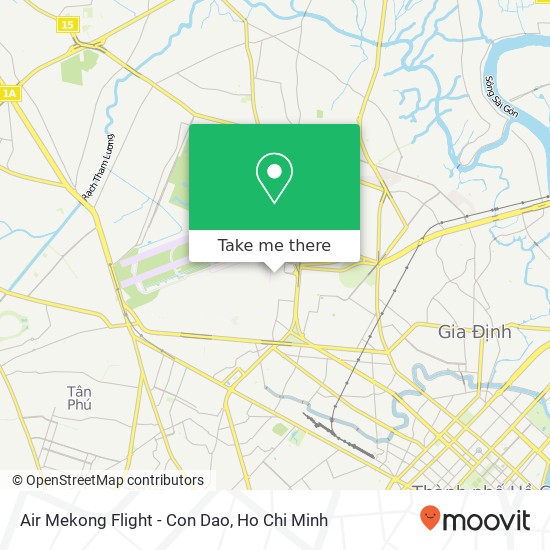 Air Mekong Flight - Con Dao map