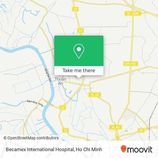 Becamex International Hospital map
