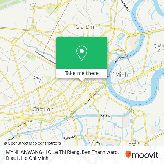 MYNHANWANG- 1C Le Thi Rieng, Ben Thanh ward, Dist.1 map