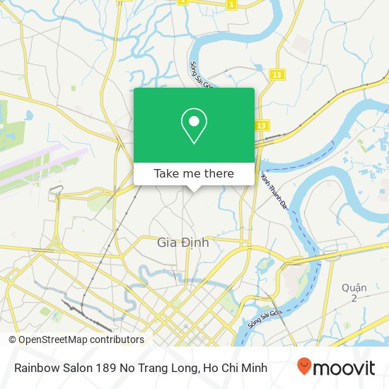 Rainbow Salon 189 No Trang Long map