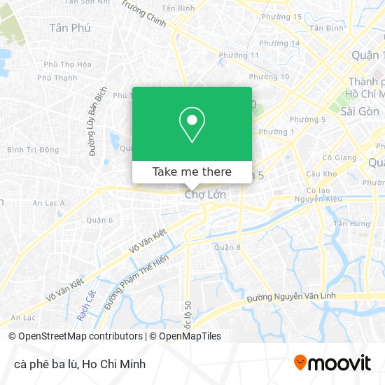 cà phê ba lù map