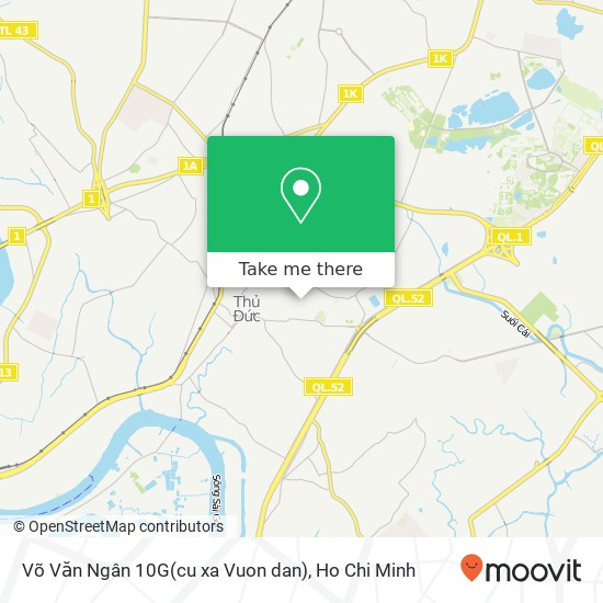 Võ Văn Ngân 10G(cu xa Vuon dan) map