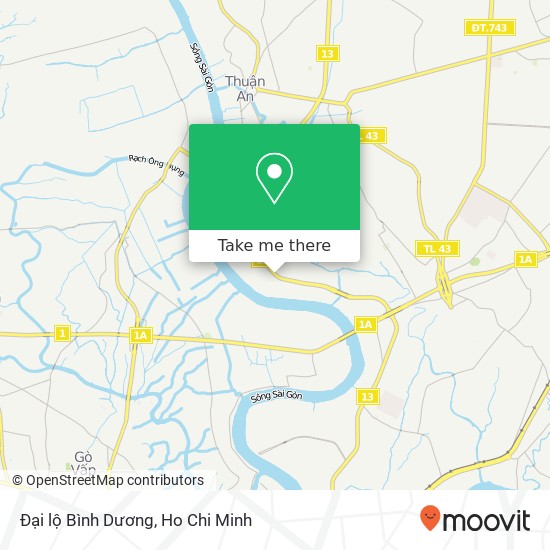 Đại lộ Bình Dương map