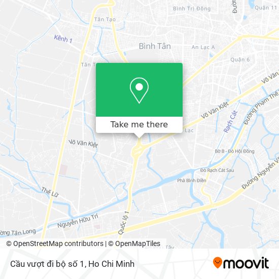 Cầu vượt đi bộ số 1 map