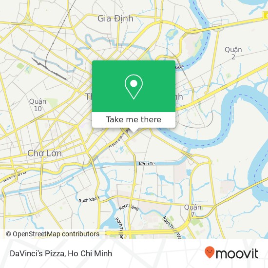 DaVinci's Pizza map