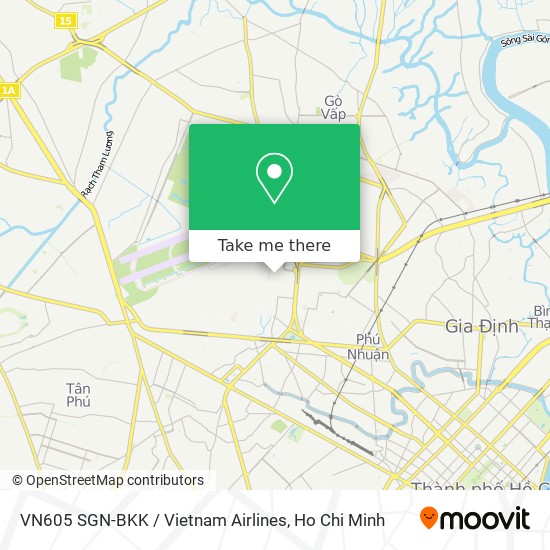 VN605 SGN-BKK / Vietnam Airlines map