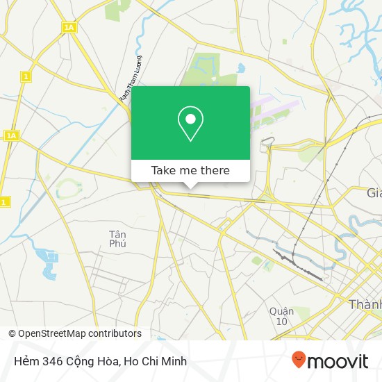 Hẻm 346 Cộng Hòa map