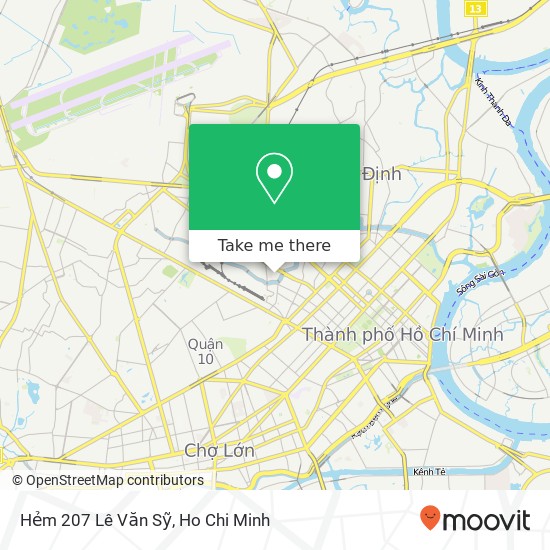 Hẻm 207 Lê Văn Sỹ map