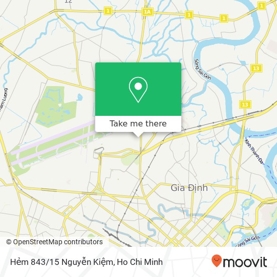 Hẻm 843/15 Nguyễn Kiệm map