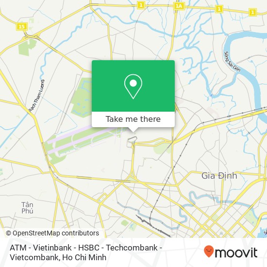 ATM - Vietinbank - HSBC - Techcombank - Vietcombank map