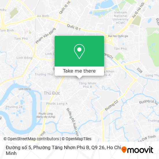 Đường số 5, Phường Tăng Nhơn Phú B, Q9 26 map