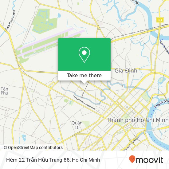 Hẻm 22 Trần Hữu Trang 88 map