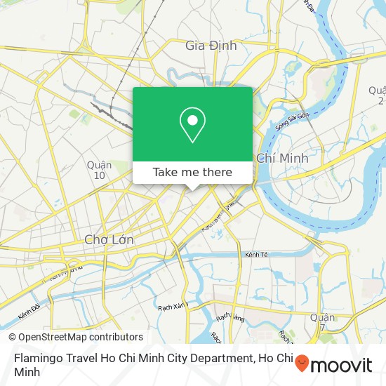 Flamingo Travel Ho Chi Minh City Department map