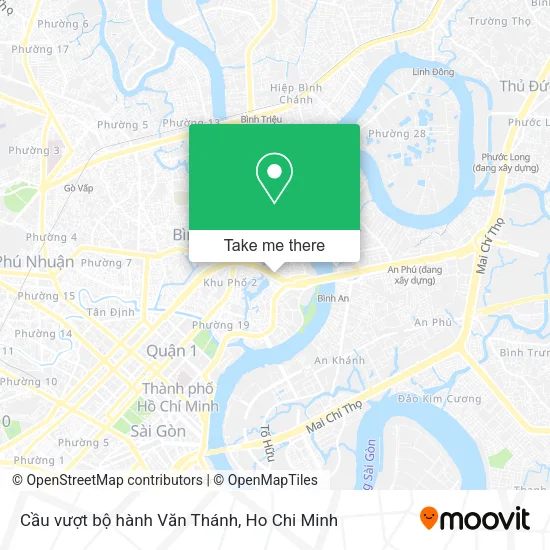 Cầu vượt bộ hành Văn Thánh map