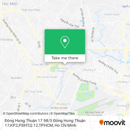 Đông Hưng Thuận 17 98 / 5 Đông Hưng Thuận 17,KP.2,P.ĐHT,Q.12,TP.HCM map