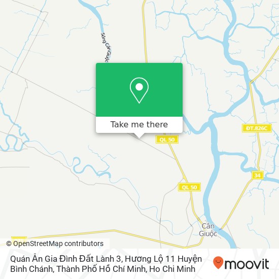 Quán Ăn Gia Đình Đất Lành 3, Hương Lộ 11 Huyện Bình Chánh, Thành Phố Hồ Chí Minh map