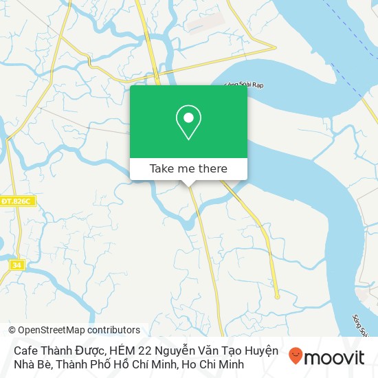 Cafe Thành Được, HẺM 22 Nguyễn Văn Tạo Huyện Nhà Bè, Thành Phố Hồ Chí Minh map