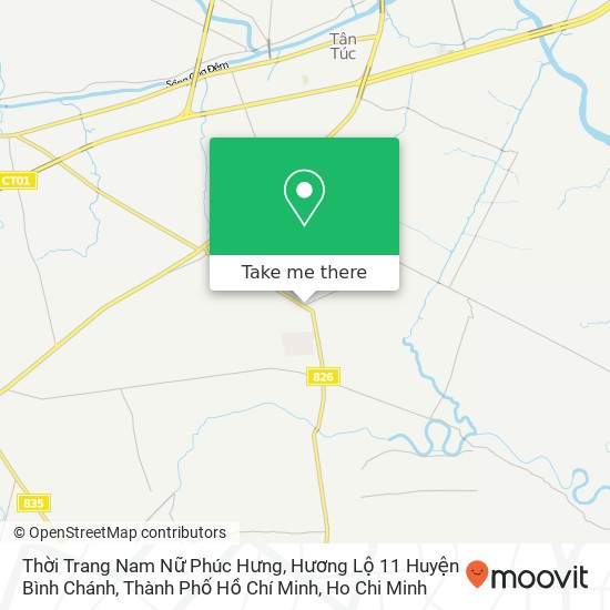 Thời Trang Nam Nữ Phúc Hưng, Hương Lộ 11 Huyện Bình Chánh, Thành Phố Hồ Chí Minh map